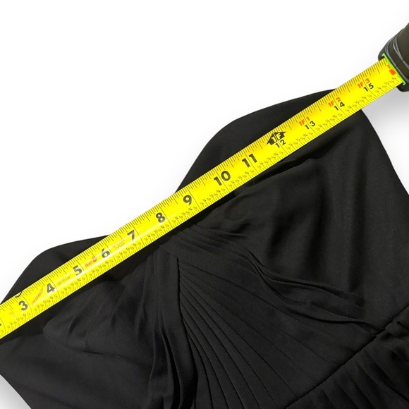 David’s Bridal Elegant Black Strapless Formal Empire Waist Maxi Dress - Picture 6 of 15